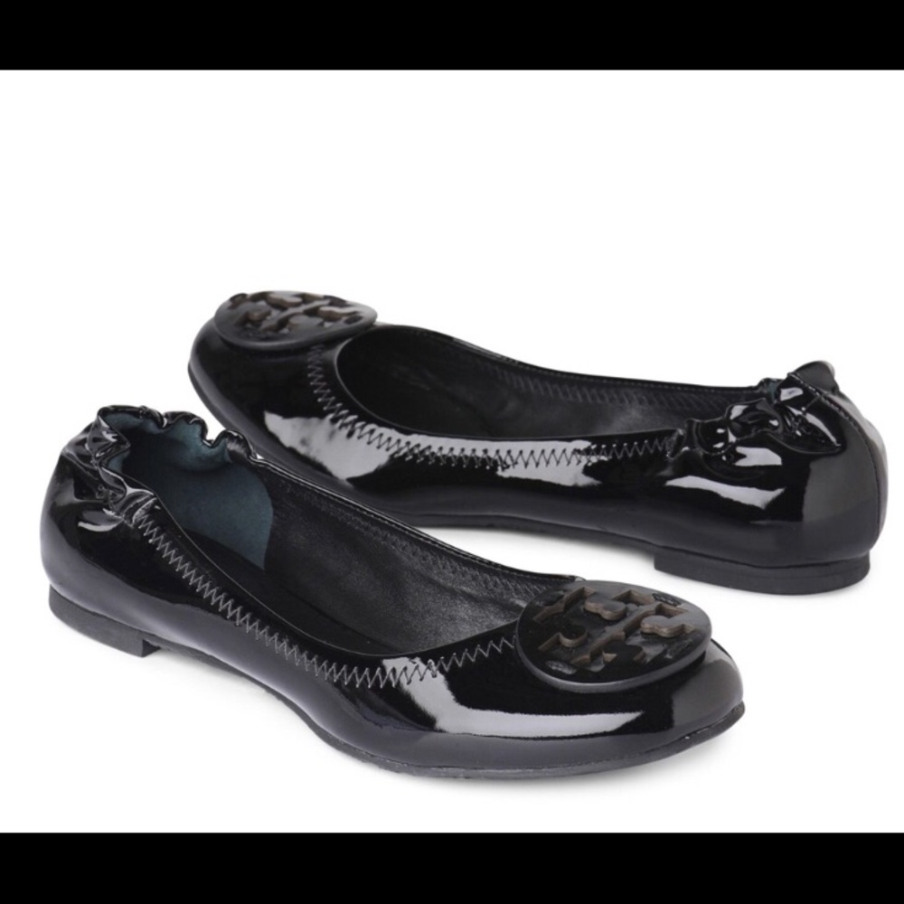 Tory Burch NWOT REVA Black Patent Ballet Flats